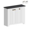 Armoire à chaussures d'entrée blanche style classique 3 portes bois Jarret Promotion
