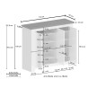 Armoire à chaussures d'entrée blanche style classique 3 portes bois Jarret 