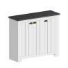 Armoire à chaussures d'entrée blanche style classique 3 portes bois Jarret Choix