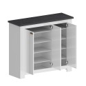 Armoire à chaussures d'entrée blanche style classique 3 portes bois Jarret Caractéristiques