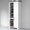 Meuble à chaussures 4 portes 84x42x200cm blanc classique Hillrose 