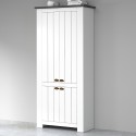 Meuble à chaussures 4 portes 84x42x200cm blanc classique Hillrose 