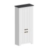 Meuble à chaussures 4 portes 84x42x200cm blanc classique Hillrose Choix