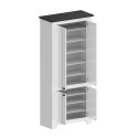 Meuble à chaussures 4 portes 84x42x200cm blanc classique Hillrose Caractéristiques