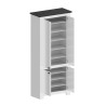 Meuble à chaussures 4 portes 84x42x200cm blanc classique Hillrose Caractéristiques