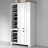 Armoire à chaussures multi-usage grande blanche 114x42x200cm 6 portes Elaisa 