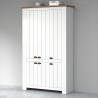 Armoire à chaussures multi-usage grande blanche 114x42x200cm 6 portes Elaisa 