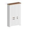 Armoire à chaussures multi-usage grande blanche 114x42x200cm 6 portes Elaisa Choix
