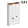 Armoire à chaussures multi-usage grande blanche 114x42x200cm 6 portes Elaisa Réductions