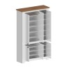 Armoire à chaussures multi-usage grande blanche 114x42x200cm 6 portes Elaisa Caractéristiques
