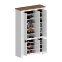 Armoire à chaussures multi-usage grande blanche 114x42x200cm 6 portes Elaisa Prix