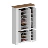 Armoire à chaussures multi-usage grande blanche 114x42x200cm 6 portes Elaisa Prix