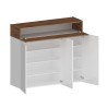 Meuble à chaussures d'entrée 3 portes 8 étagères blanc moderne 110x34x100cm Aida Prix