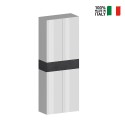 Armoire à chaussures 4 portes 10 étagères 76x34x200cm blanc Hanad Choix