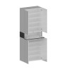 Armoire à chaussures 4 portes 10 étagères 76x34x200cm blanc Hanad Achat
