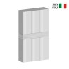 Grande armoire à chaussures moderne 114x34x200 cm 6 portes 10 étagères Dettey Caractéristiques