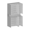 Grande armoire à chaussures moderne 114x34x200 cm 6 portes 10 étagères Dettey 