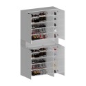 Grande armoire à chaussures moderne 114x34x200 cm 6 portes 10 étagères Dettey 