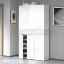 Grande armoire à chaussures moderne 114x34x200 cm 6 portes 10 étagères Dettey Catalogue