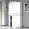 Grande armoire à chaussures moderne 114x34x200 cm 6 portes 10 étagères Dettey Catalogue