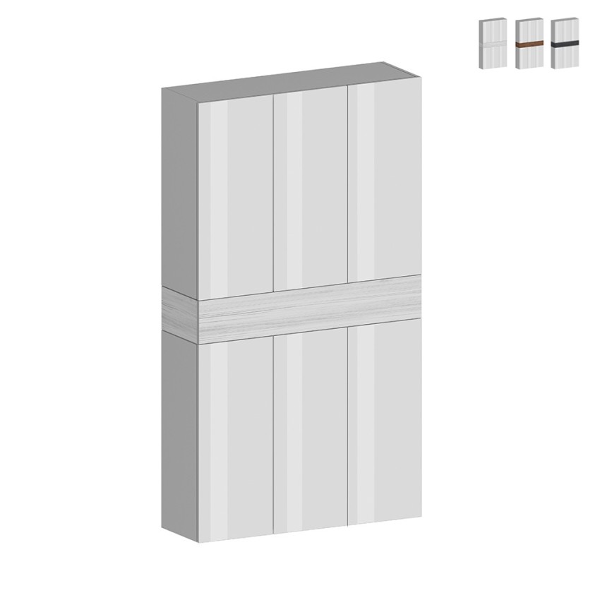 Grande armoire à chaussures moderne 114x34x200 cm 6 portes 10 étagères Dettey Offre Grande armoire à chaussures moderne 114x34x200 cm 6 portes 10 étagères Dettey Offre