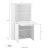 Bureau d'angle pliable et escamotable gain de place 90x56cm Layla II Caractéristiques