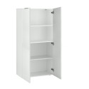 Bibliothèque moderne pour bureau ou salon, 2 portes, blanc brillant, 70x35x140, Birse Remises