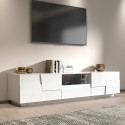 Meuble TV moderne avec 4 portes et tiroir 220x45x46 cm Chiron Catalogue