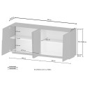 Buffet moderne 4 portes 200x44x86 Darill 