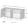 Buffet moderne 4 portes 200x44x86 Darill 