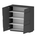 Buffet moderne 2 portes meuble d'entrée polyvalent 120x44,6x126cm Seeley Prix