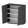 Buffet moderne 2 portes meuble d'entrée polyvalent 120x44,6x126cm Seeley Prix