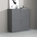 Buffet moderne 2 portes meuble d'entrée polyvalent 120x44,6x126cm Seeley Remises