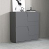 Buffet moderne 2 portes meuble d'entrée polyvalent 120x44,6x126cm Seeley Remises