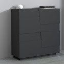 Buffet moderne 2 portes meuble d'entrée polyvalent 120x44,6x126cm Seeley Achat