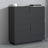 Buffet moderne 2 portes meuble d'entrée polyvalent 120x44,6x126cm Seeley Achat