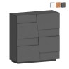 Buffet moderne 2 portes meuble d'entrée polyvalent 120x44,6x126cm Seeley Promotion