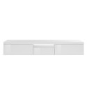 Meuble TV moderne Novi, 2 portes, 1 abattant, 220x40x35cm, design élégant pour salon Caractéristiques