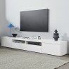 Meuble TV bas avec 2 portes et 1 abattant 240x40x35cm Idris Remises