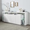 Buffet de salon 4 portes grand bahut 220x40x80 design moderne Towyn Offre