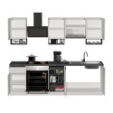 Cuisine linéaire complète 256 cm design moderne modulable Domina 