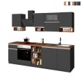 Cuisine complète modulaire design linéaire style moderne 256cm Essence Promotion
