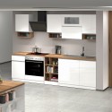 Cuisine complète modulaire design linéaire style moderne 256cm Essence Choix