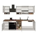 Cuisine complète modulaire design linéaire style moderne 256cm Essence 