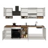 Cuisine complète modulaire design linéaire style moderne 256cm Essence 