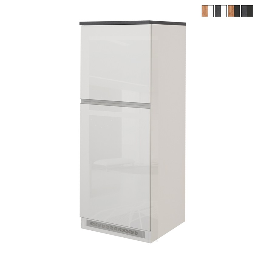 Armoire cache-frigo encastrable 2 portes rangement cuisine 60x60x164,5h Halser Offre