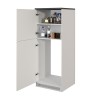 Armoire cache-frigo encastrable 2 portes rangement cuisine 60x60x164,5h Halser 