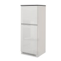 Armoire cache-frigo encastrable 2 portes rangement cuisine 60x60x164,5h Halser 