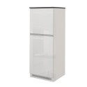 Housse de réfrigérateur encastrable mobile à 2 portes pour meuble de cuisine 60x60x164.5h Halser 