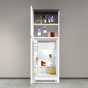 Armoire cache-frigo encastrable 2 portes rangement cuisine 60x60x164,5h Halser 